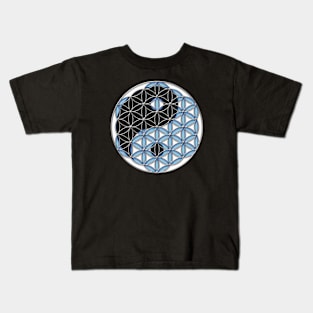 Geometric Yin Yang - Tree of Life Kids T-Shirt